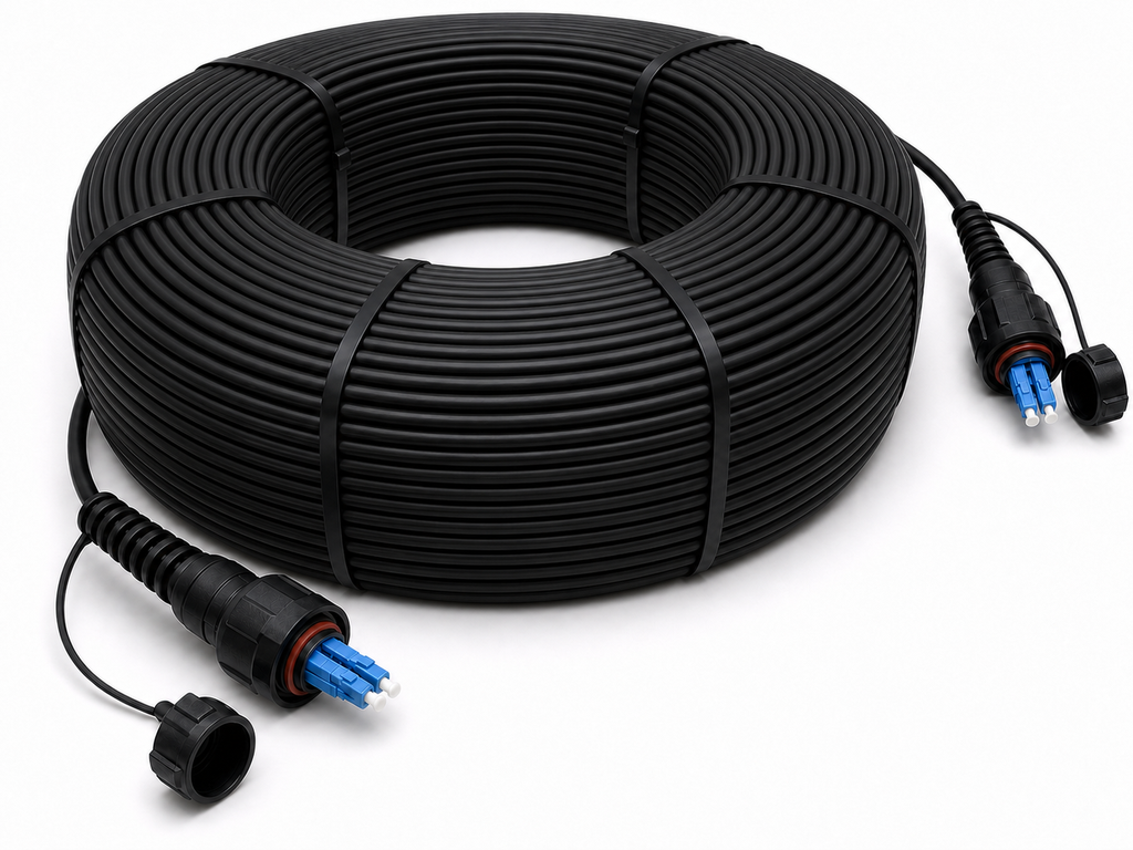 Cable a medida · ODVA IP-LC Duplex · OS2 · 2F · 150 m · Interior/Exterior Armada IP68