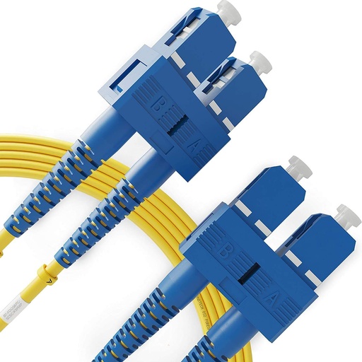 [BTPSCASCA-6DIC-10M] Fiber Patch Cable Single Mode, OS2 9/125 G.657.A2, 3.0mm LSZH  ( 1 Pack ) (SC/APC, SC/APC, Duplex, 10 m)